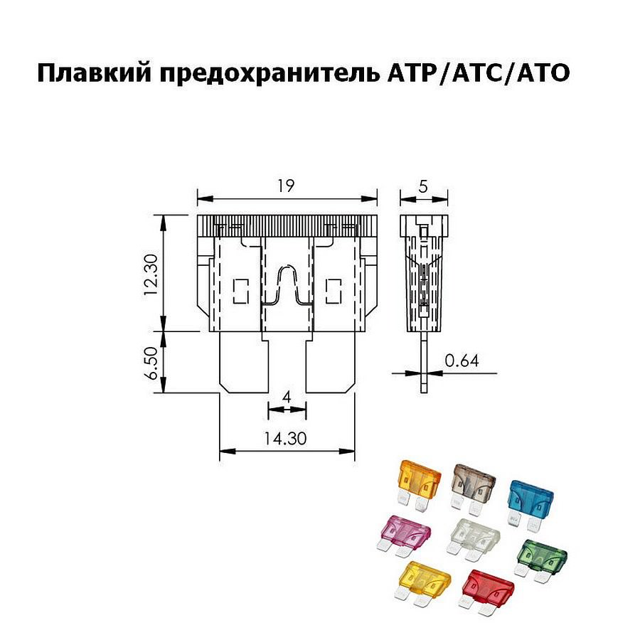 Панель на 4 предохранителя ATP/ATC/ATO с крышкой